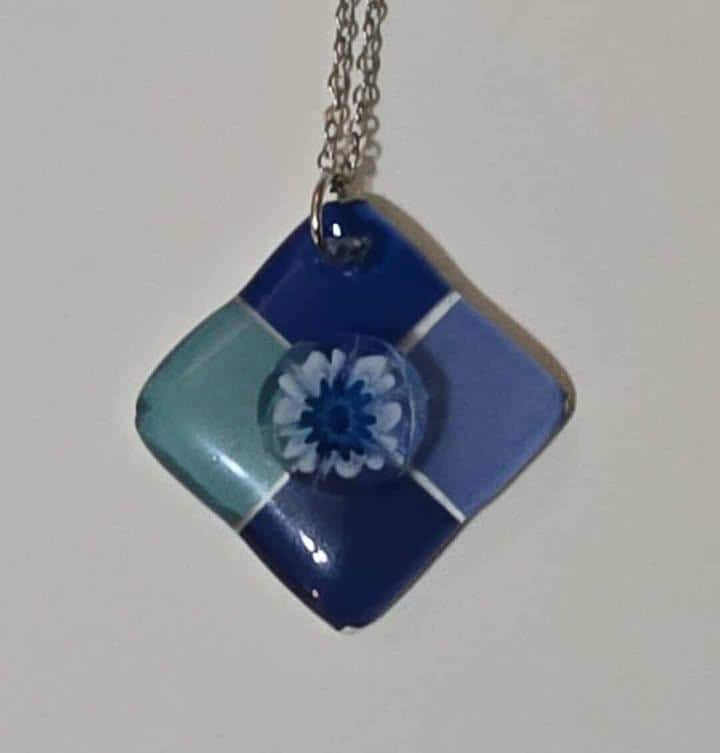 Ocean Bloom Diamond Pendant