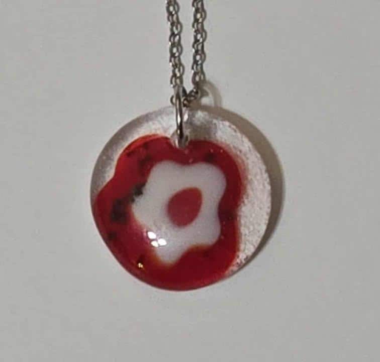 Crimson Blossom Pendant