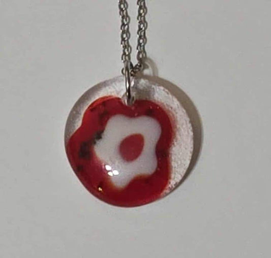 Crimson Blossom Pendant