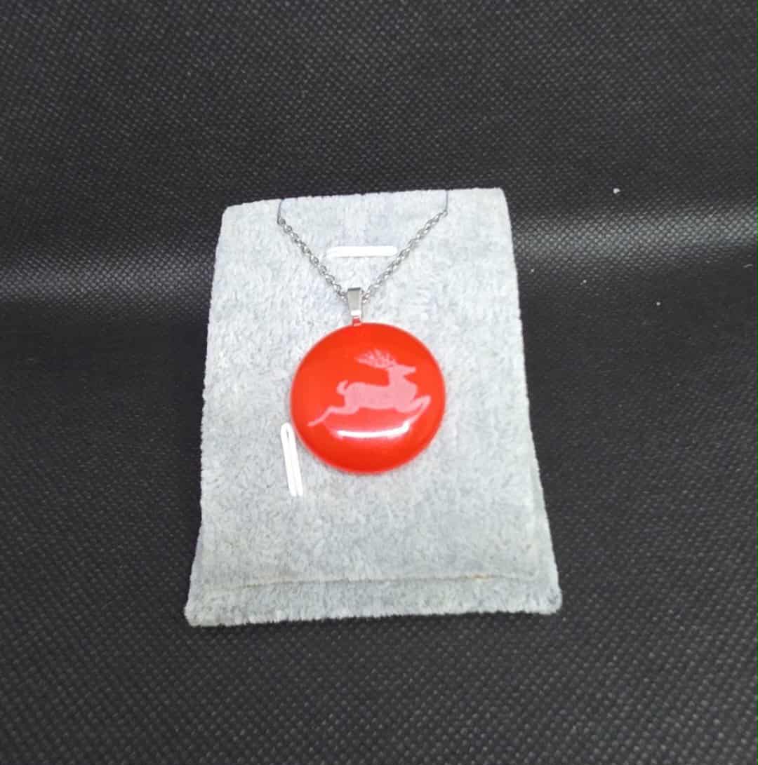 Exclusive: Jolly Little Reindeer Glass Pendant