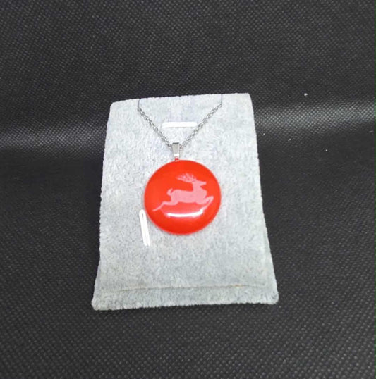 Exclusive: Jolly Little Reindeer Glass Pendant