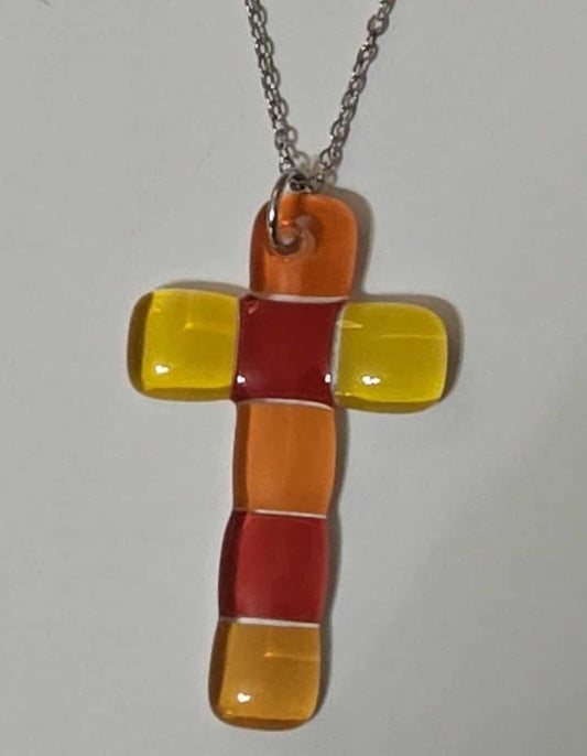 Sunlit Harmony Cross Pendant